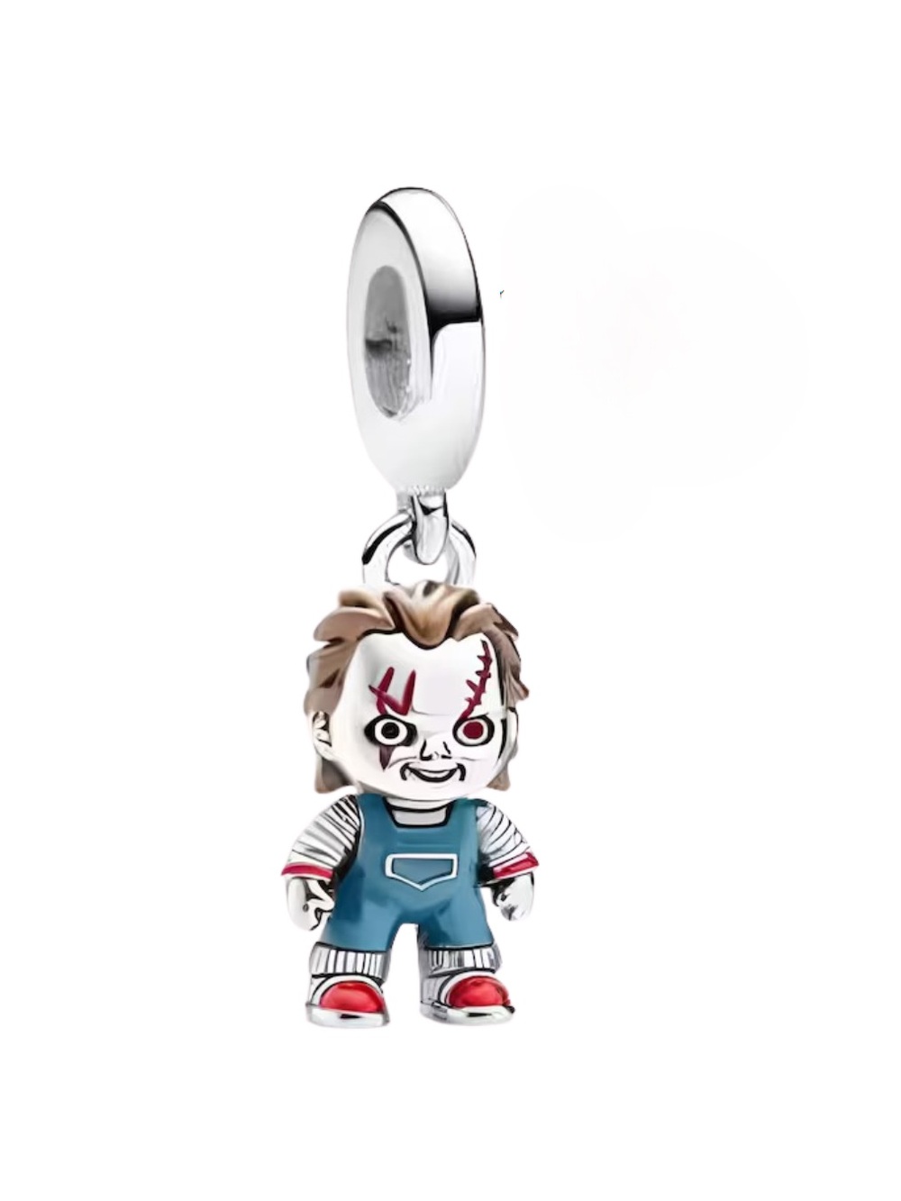 New Sterling Silver Chucky Doll Charm